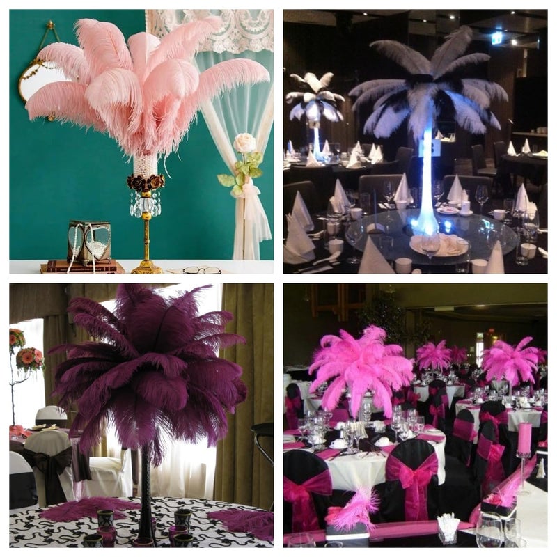 Sowder 5pcs Ostrich Feathers 16-18inch(40-45cm) Home Wedding Decoration(Lime Green) - Image 4
